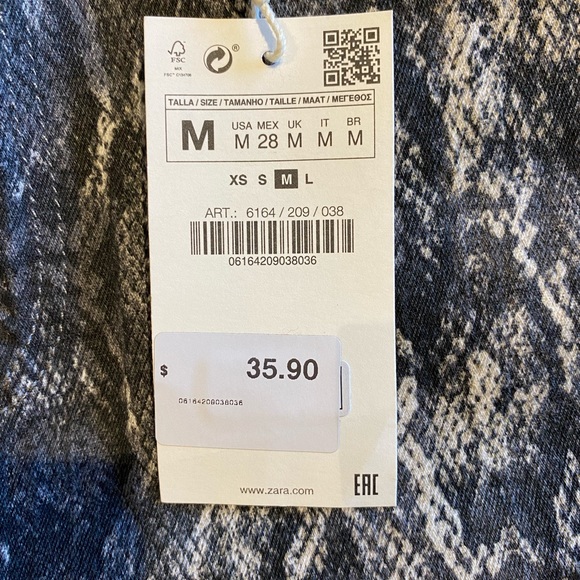 Python Zara denim skirt - Picture 5 of 6